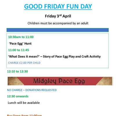 Good Friday Fun Day - with Midgley Pace Egg Players
