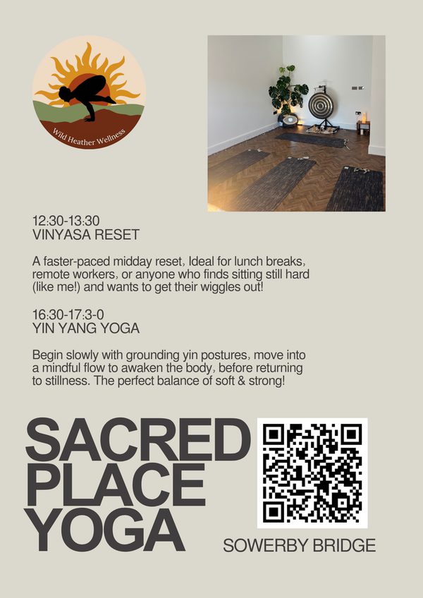 Beige Minimalist Yoga Beginner Class Fitness Flyer