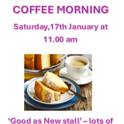 Good as new stall’ and coffee morning
