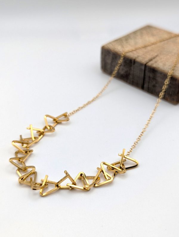 Francesca Lobb Gold plated Staple Necklace