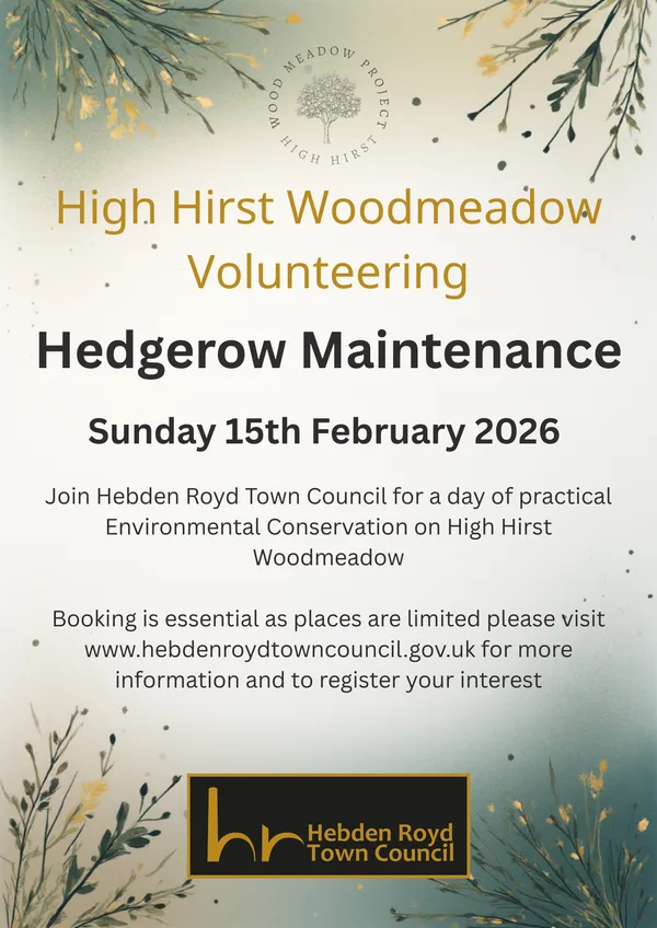 Hedgerow Maintenance High Hirst Woodmeadow Volunteering Feb 2025