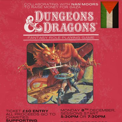 Dungeons and Dragons at Nan Moors fundraising for Gaza