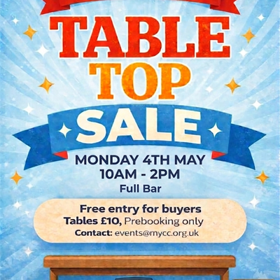 Bank Holiday Table Top Sale