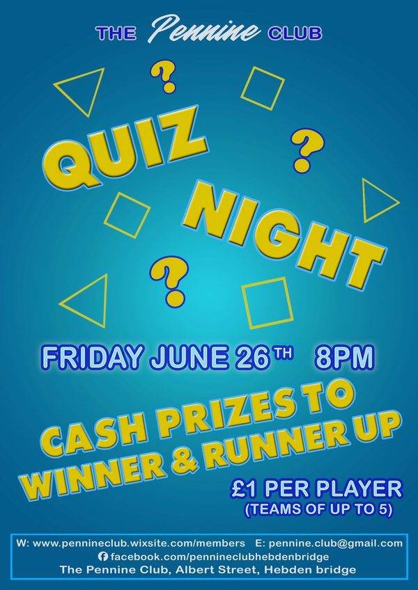PENNINE QUIZ NIGHT 11